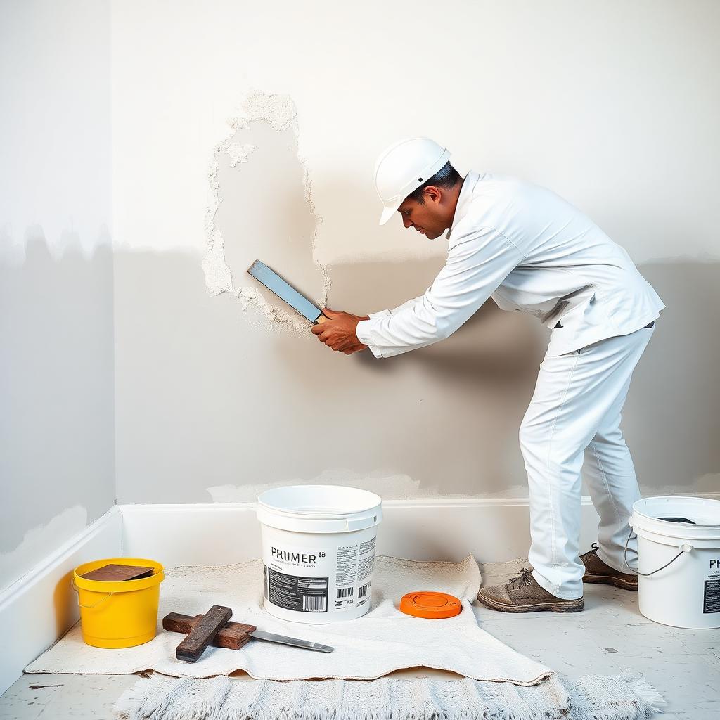 Surface prep & repair by professional residential painters