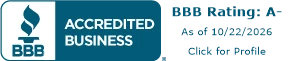 BBB Accredited Business A- Rating